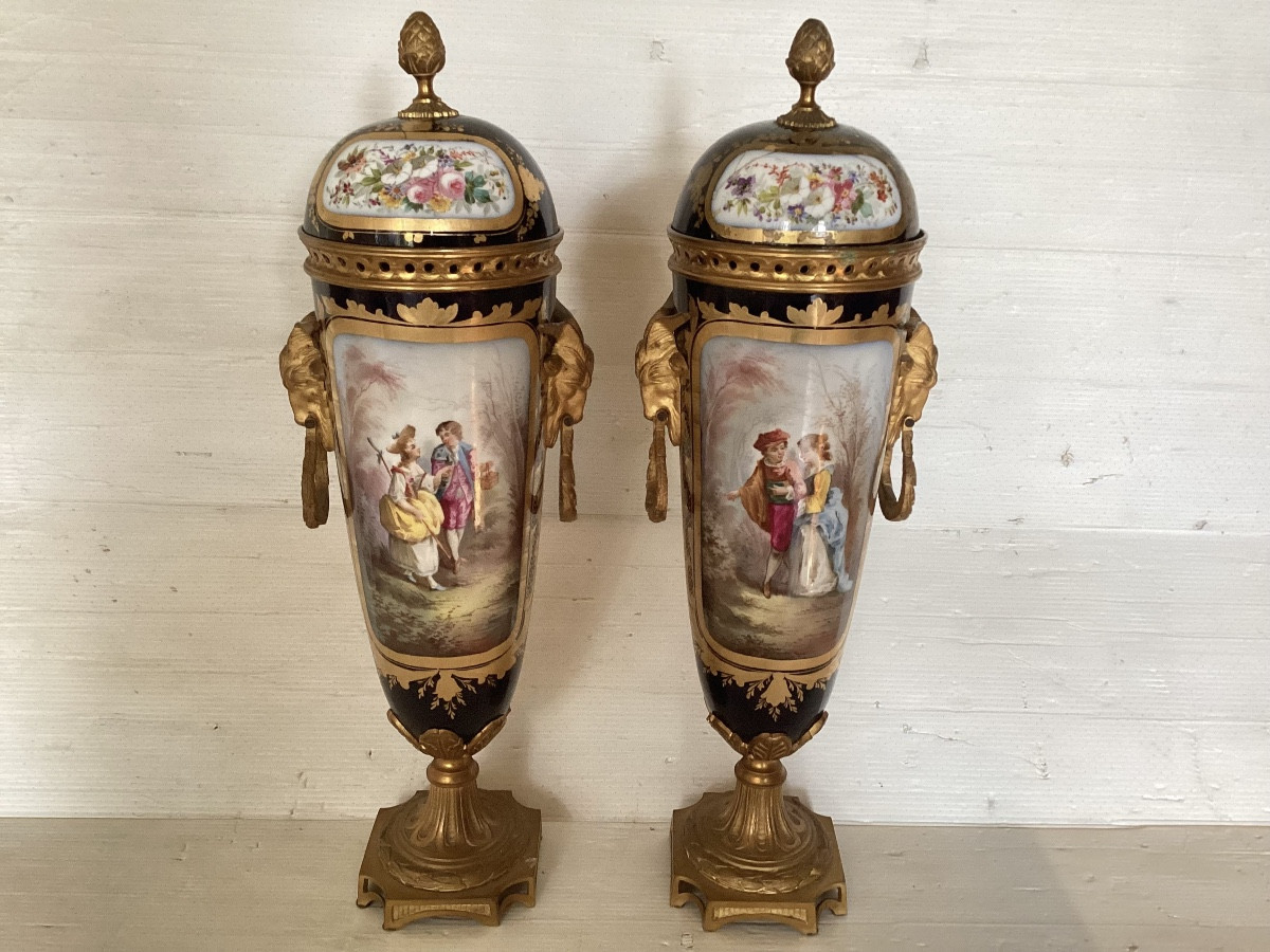 Pair Of Sèvres Vases