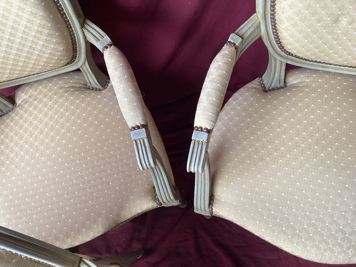 Suite Of Four Louis XVI Armchairs-photo-1