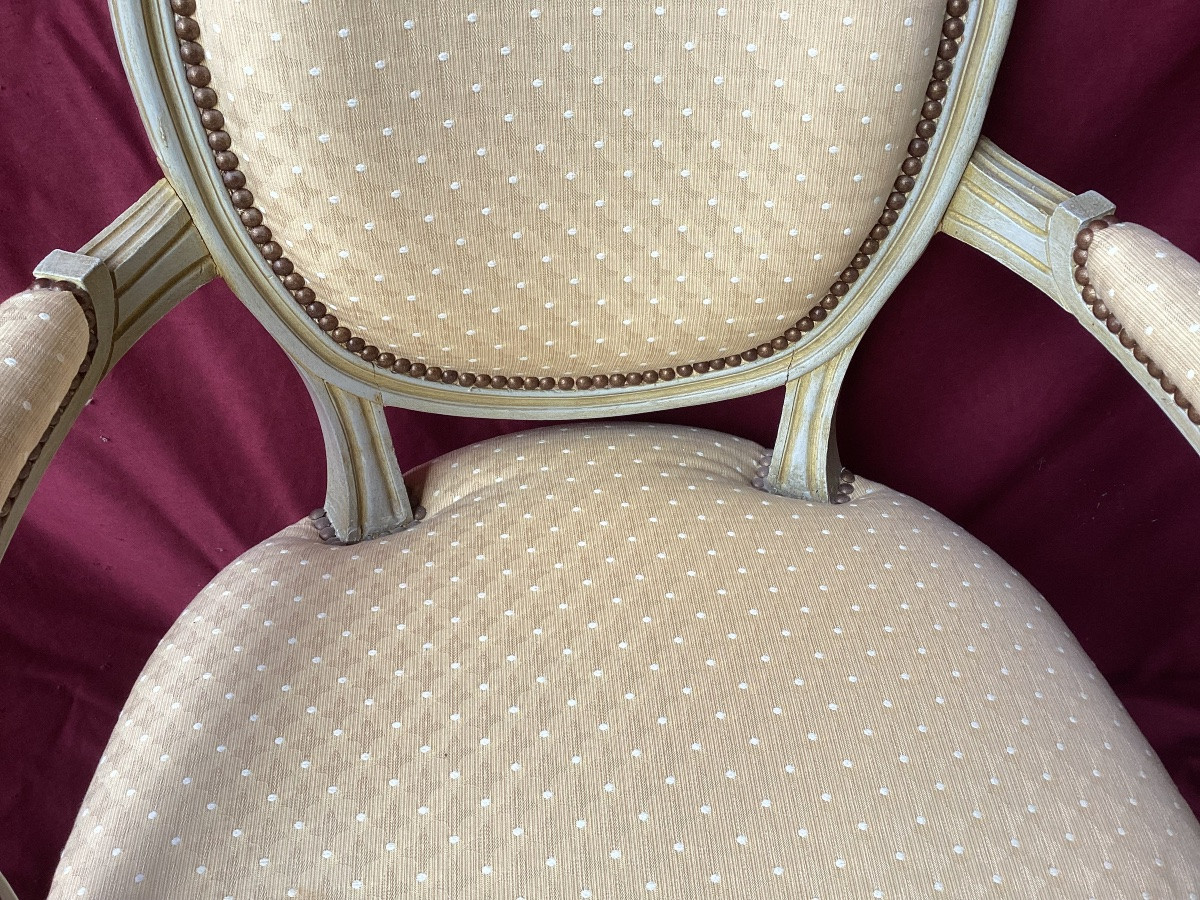 Suite Of Four Louis XVI Armchairs-photo-5