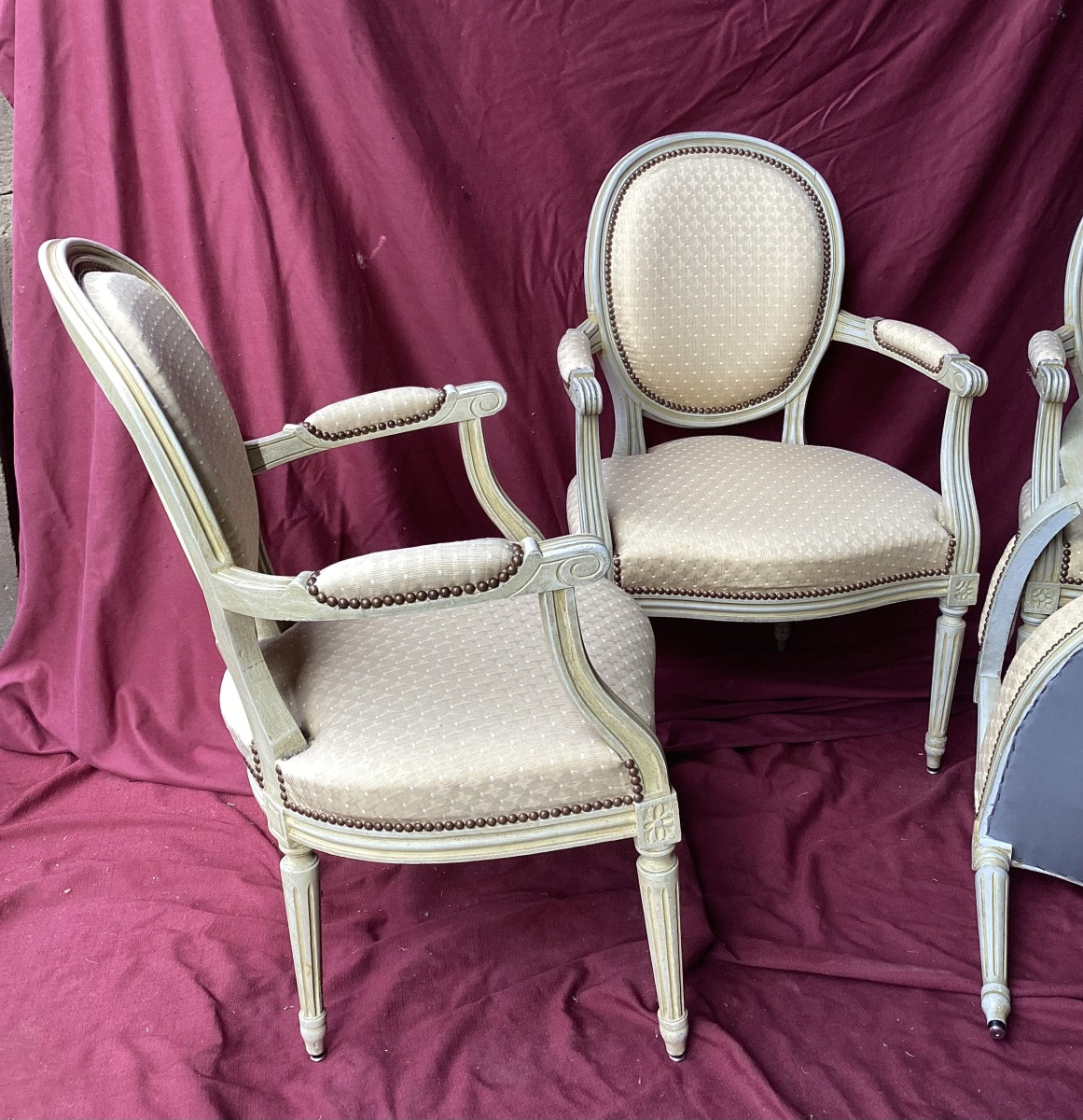 Suite Of Four Louis XVI Armchairs-photo-7