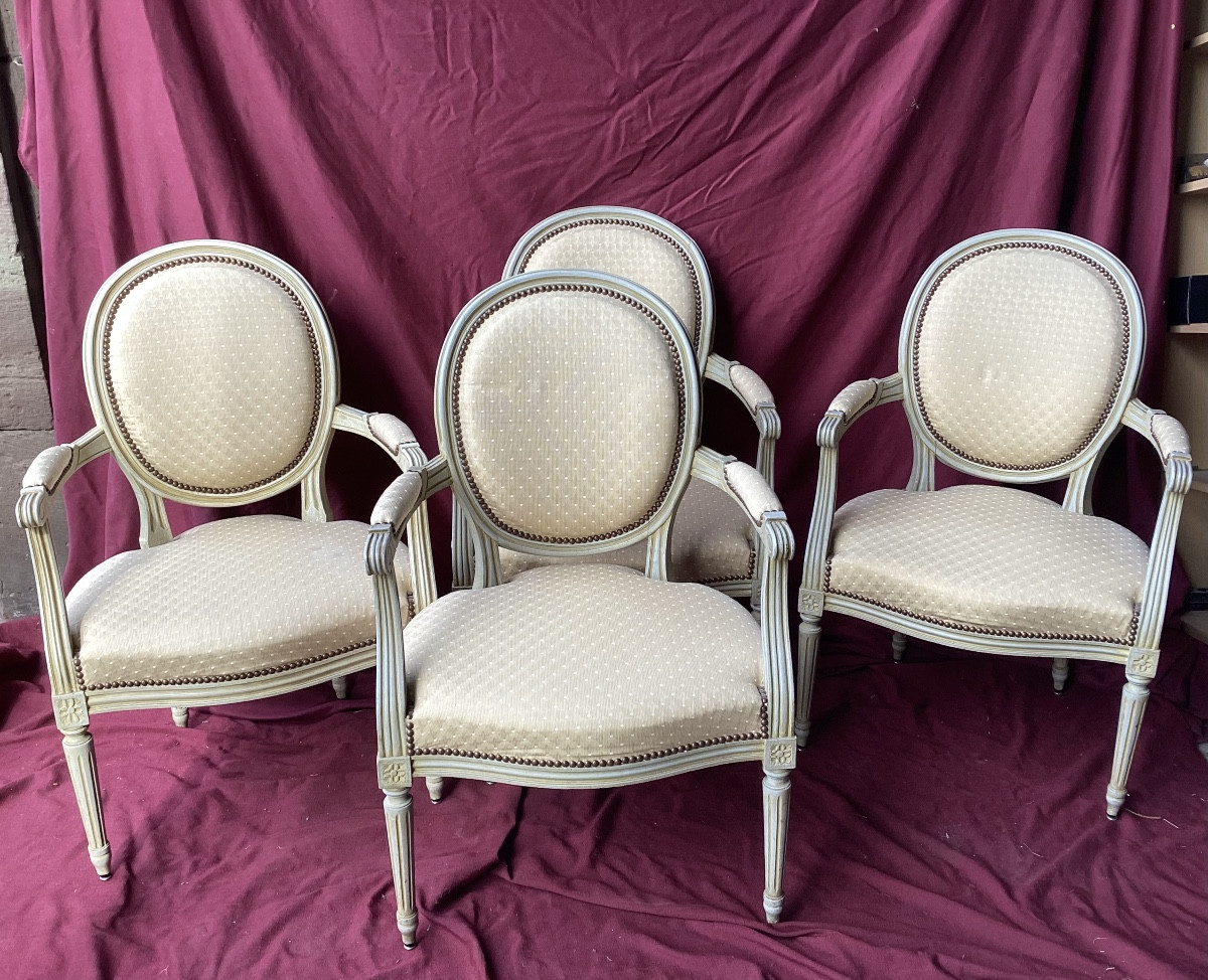 Suite Of Four Louis XVI Armchairs