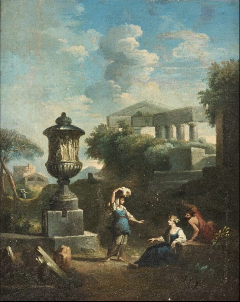 Framed 18th Century Painting-photo-2