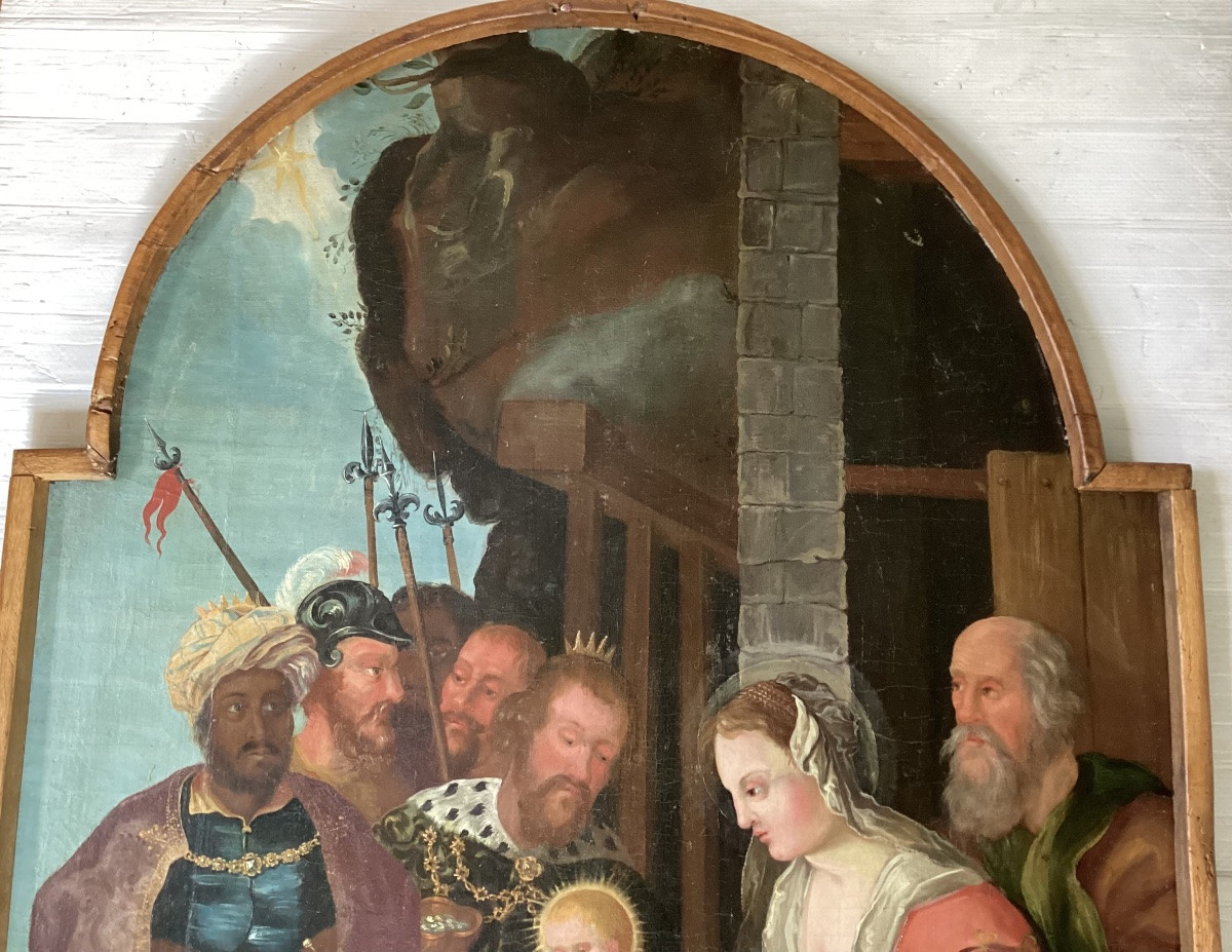 Importante peinture religieuse 18ème -photo-2