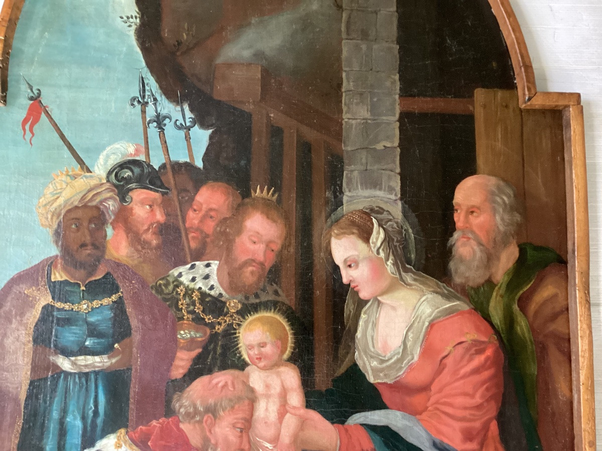 Importante peinture religieuse 18ème -photo-3
