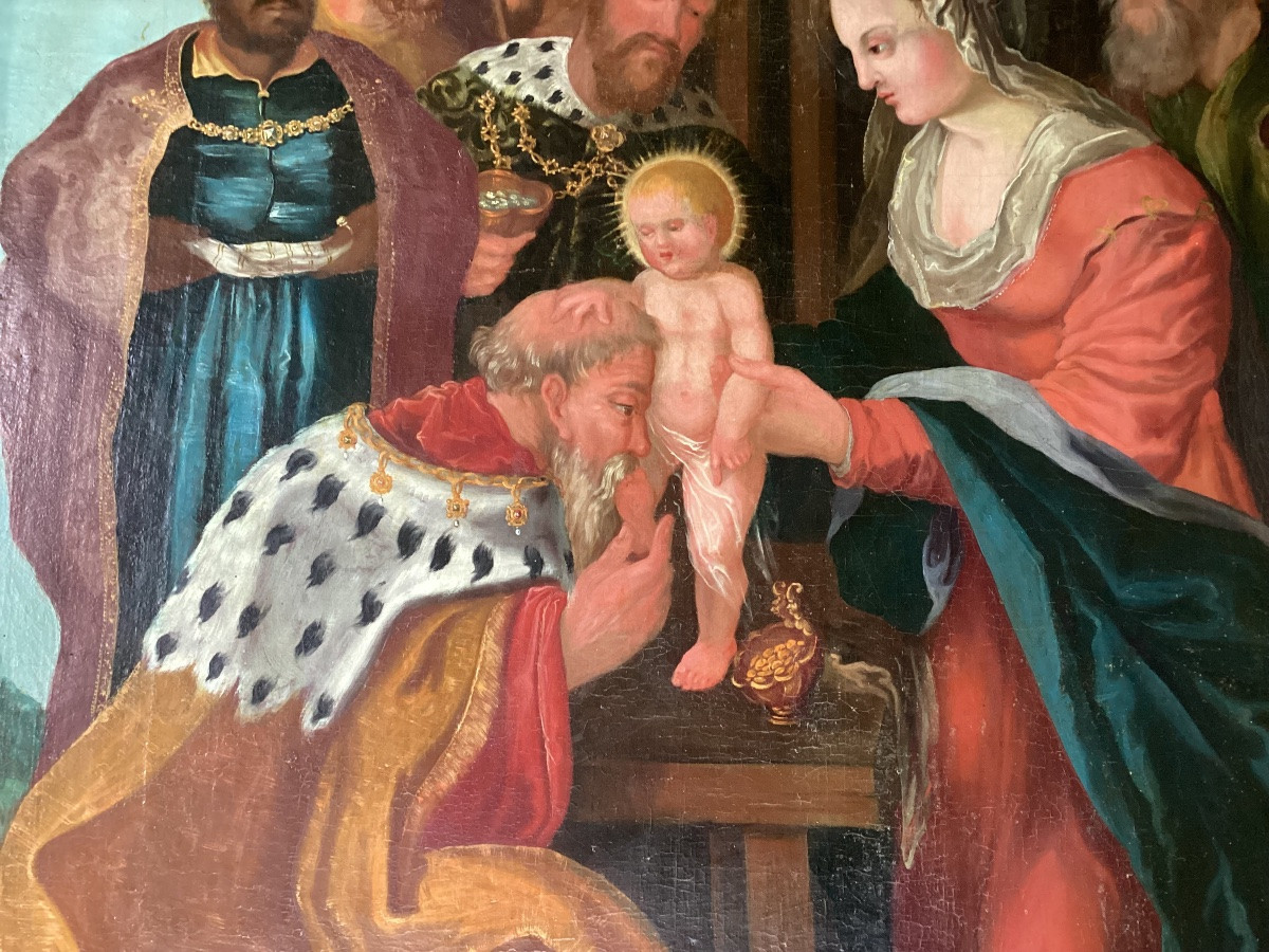 Importante peinture religieuse 18ème -photo-1