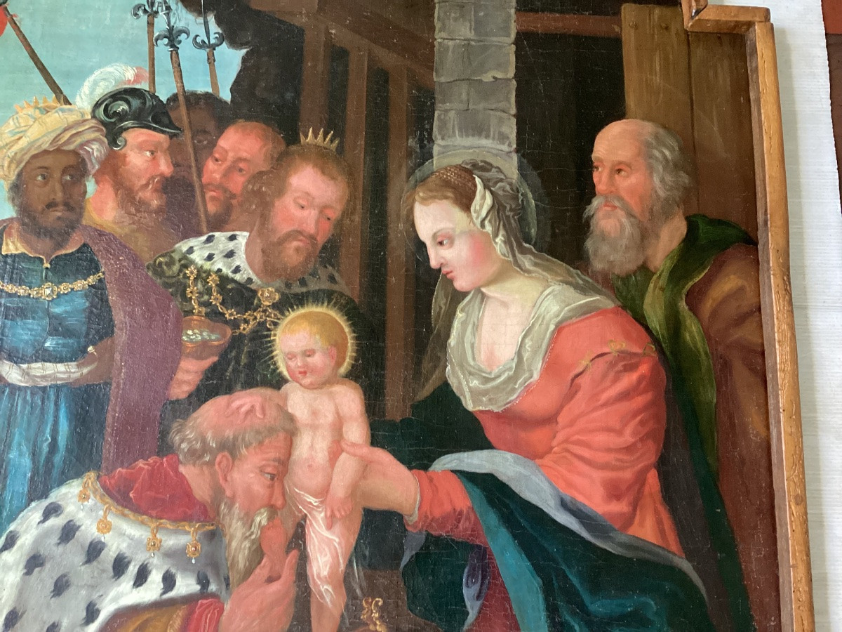 Importante peinture religieuse 18ème -photo-2