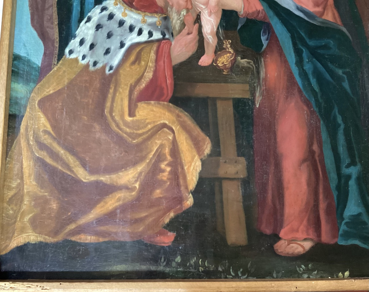 Importante peinture religieuse 18ème -photo-5