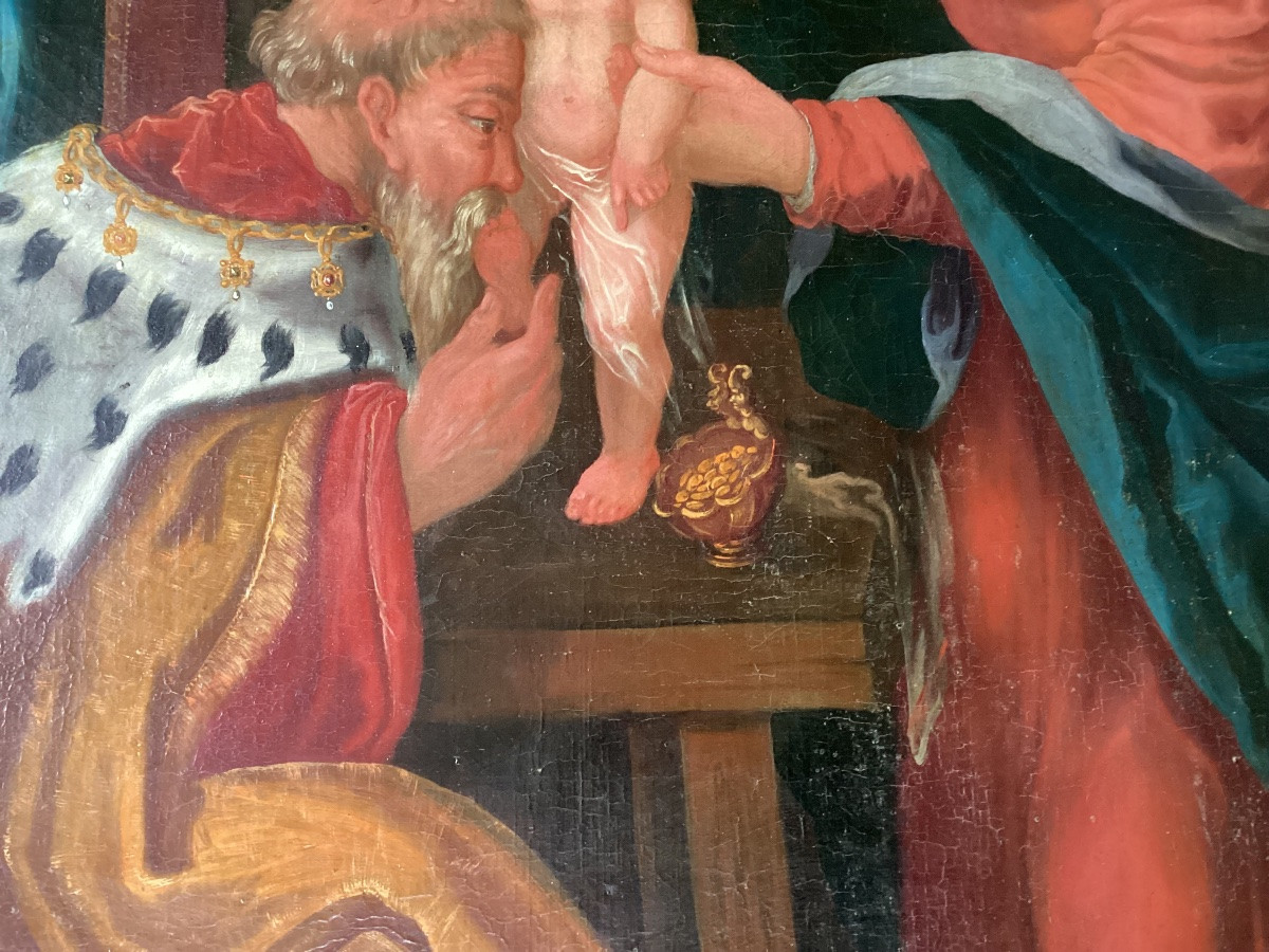 Importante peinture religieuse 18ème -photo-6