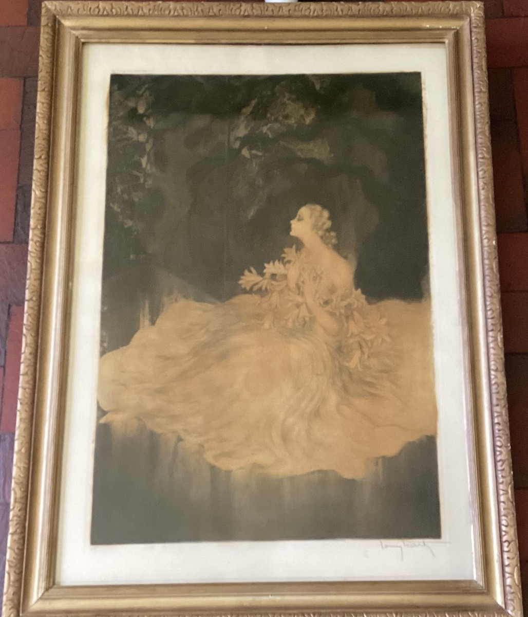 Louis Icart eau forte en couleurs 