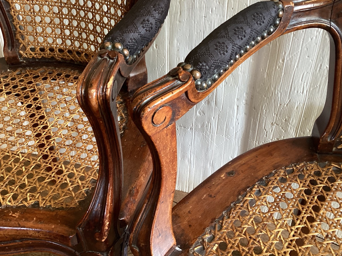 Pair Of Stamped Louis XV Armchairs-photo-3