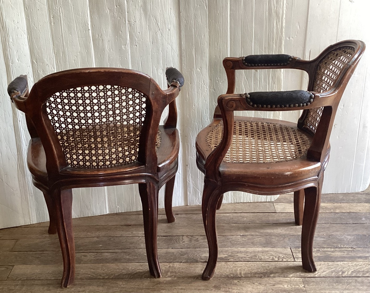 Pair Of Stamped Louis XV Armchairs-photo-4