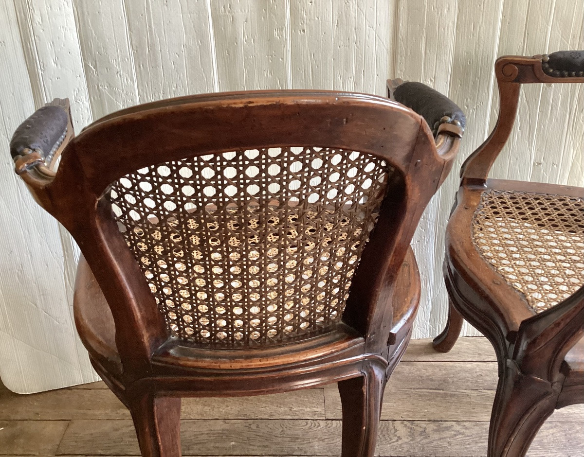 Pair Of Stamped Louis XV Armchairs-photo-5