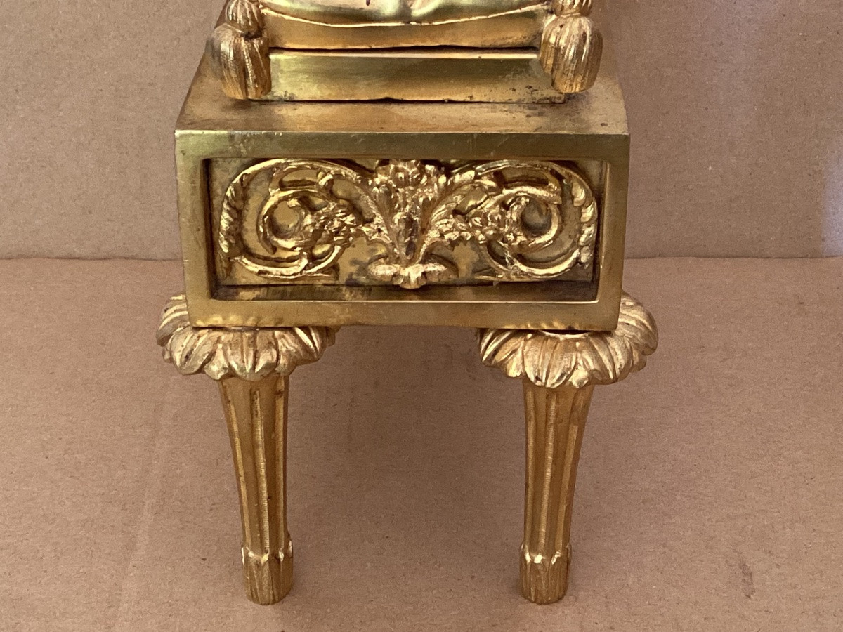 Pair Of Louis XVI Gilded Bronzes-photo-5
