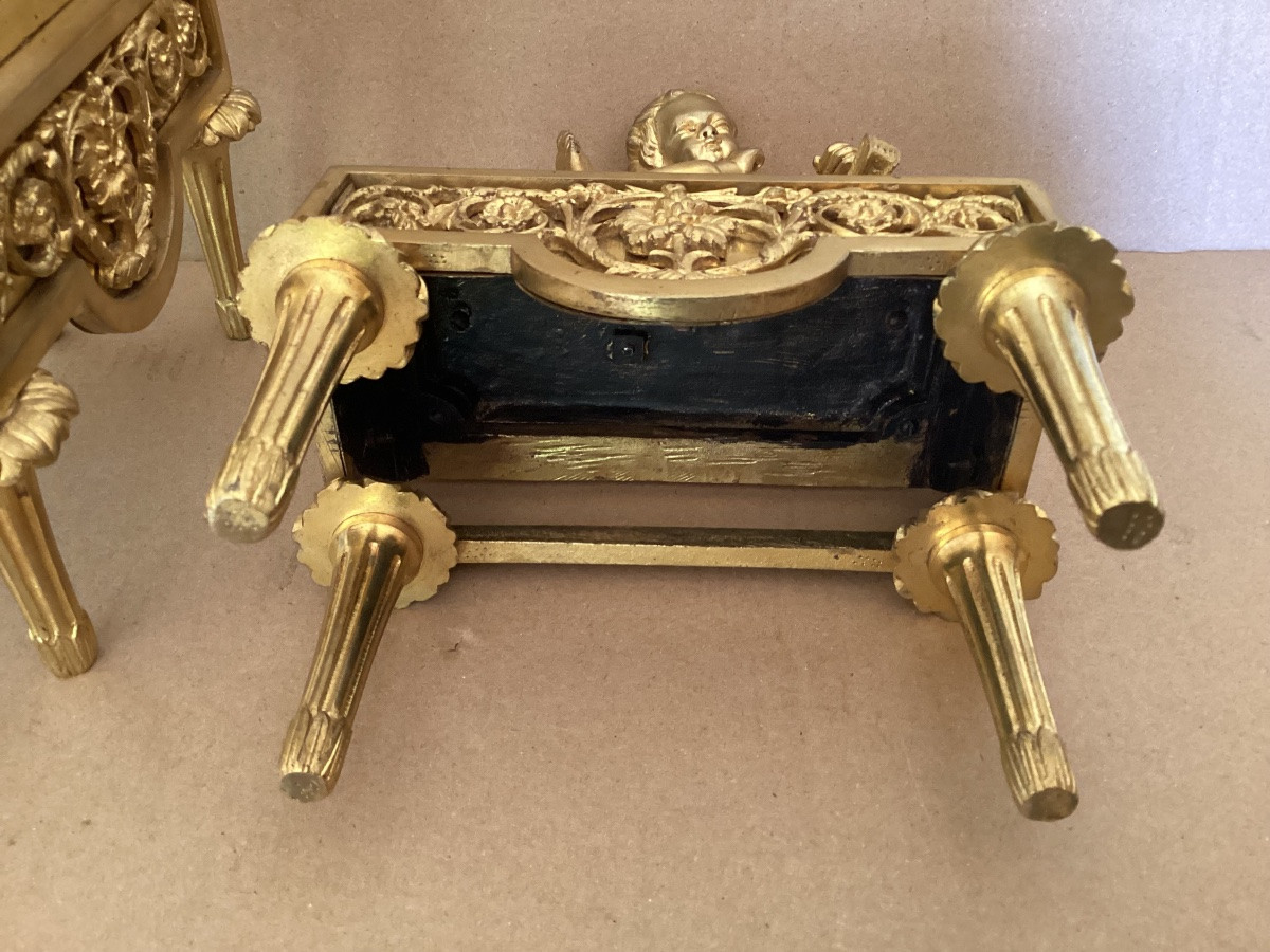 Pair Of Louis XVI Gilded Bronzes-photo-8