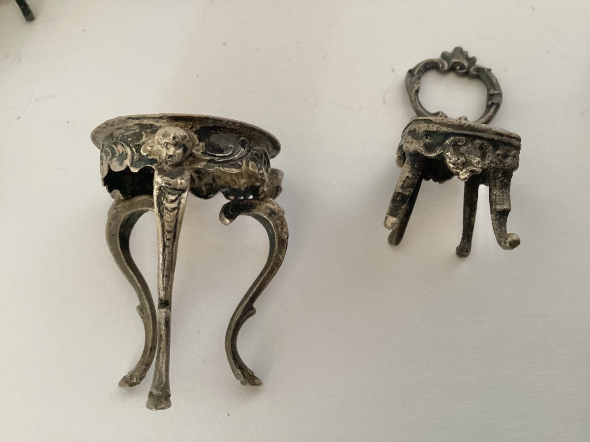Mobilier miniature en argent -photo-5