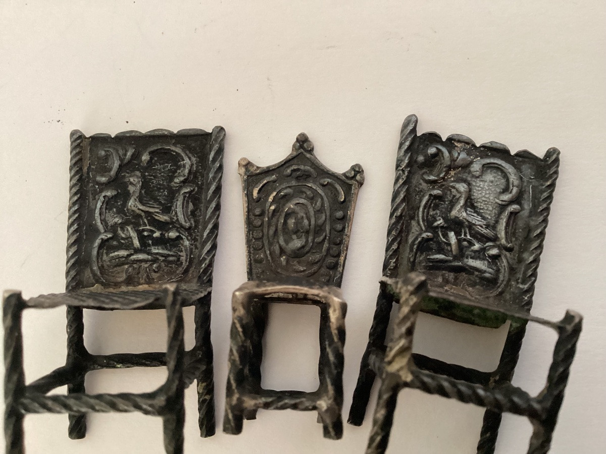 Mobilier miniature en argent -photo-7