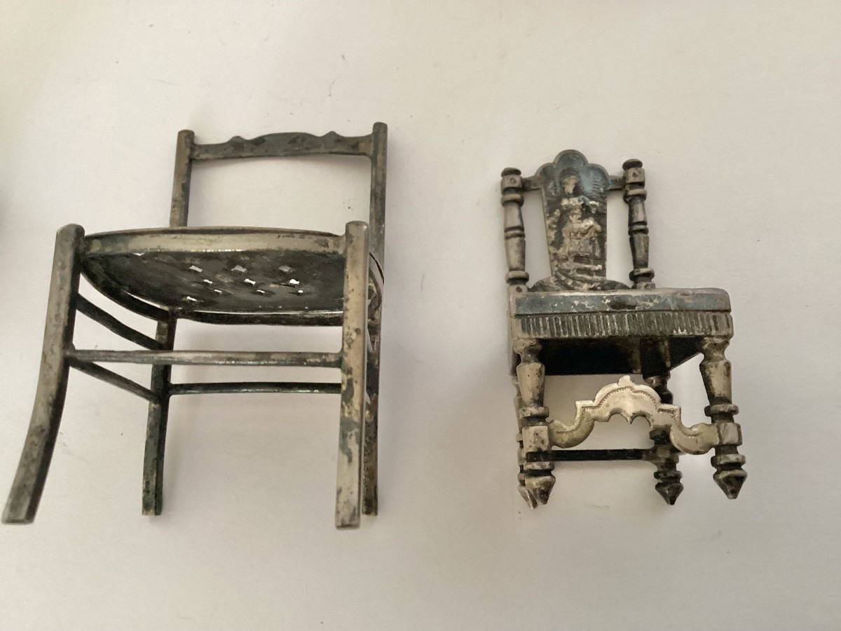 Mobilier miniature en argent -photo-8