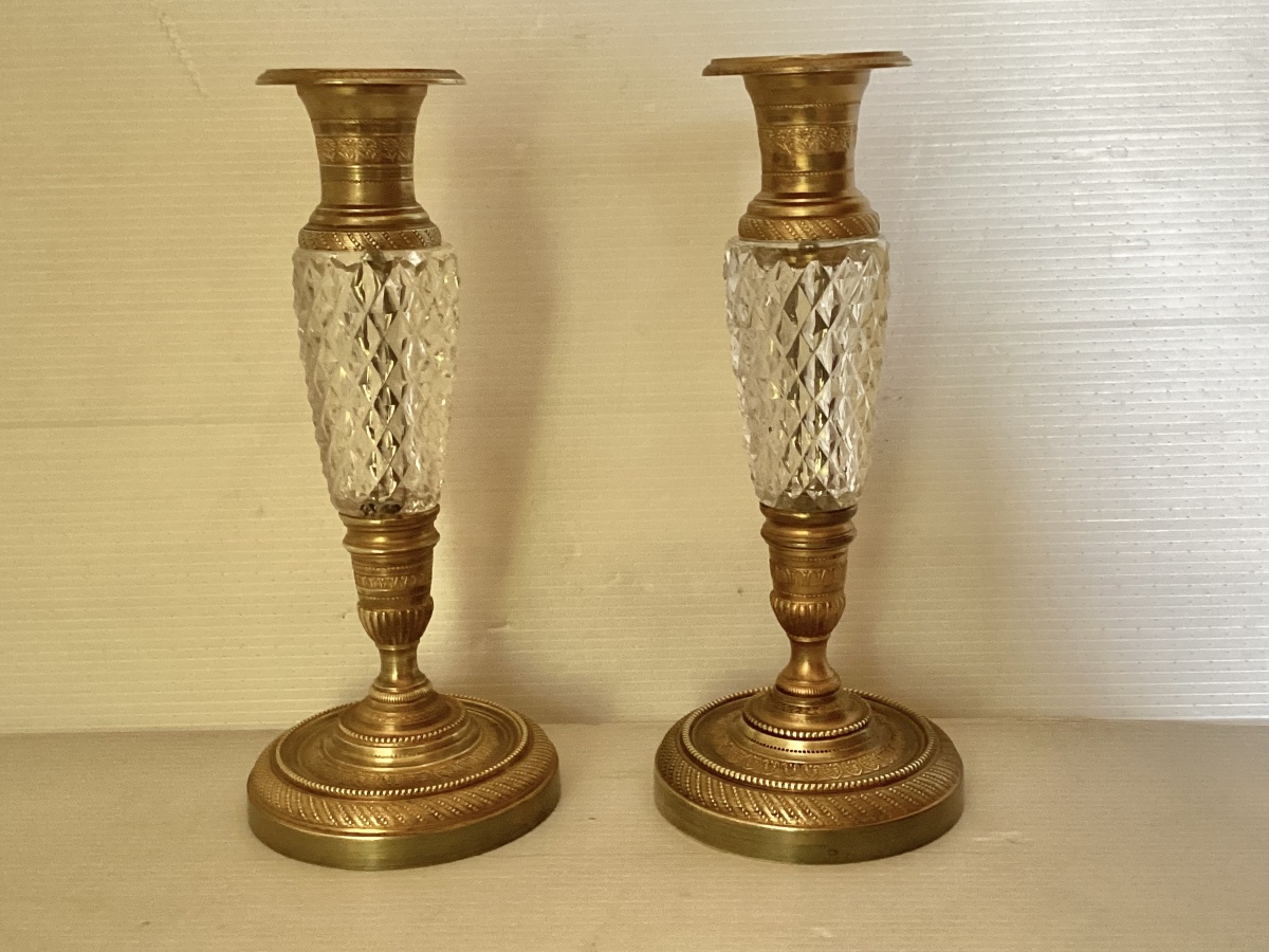 Pair Of Empire Candlesticks-photo-2
