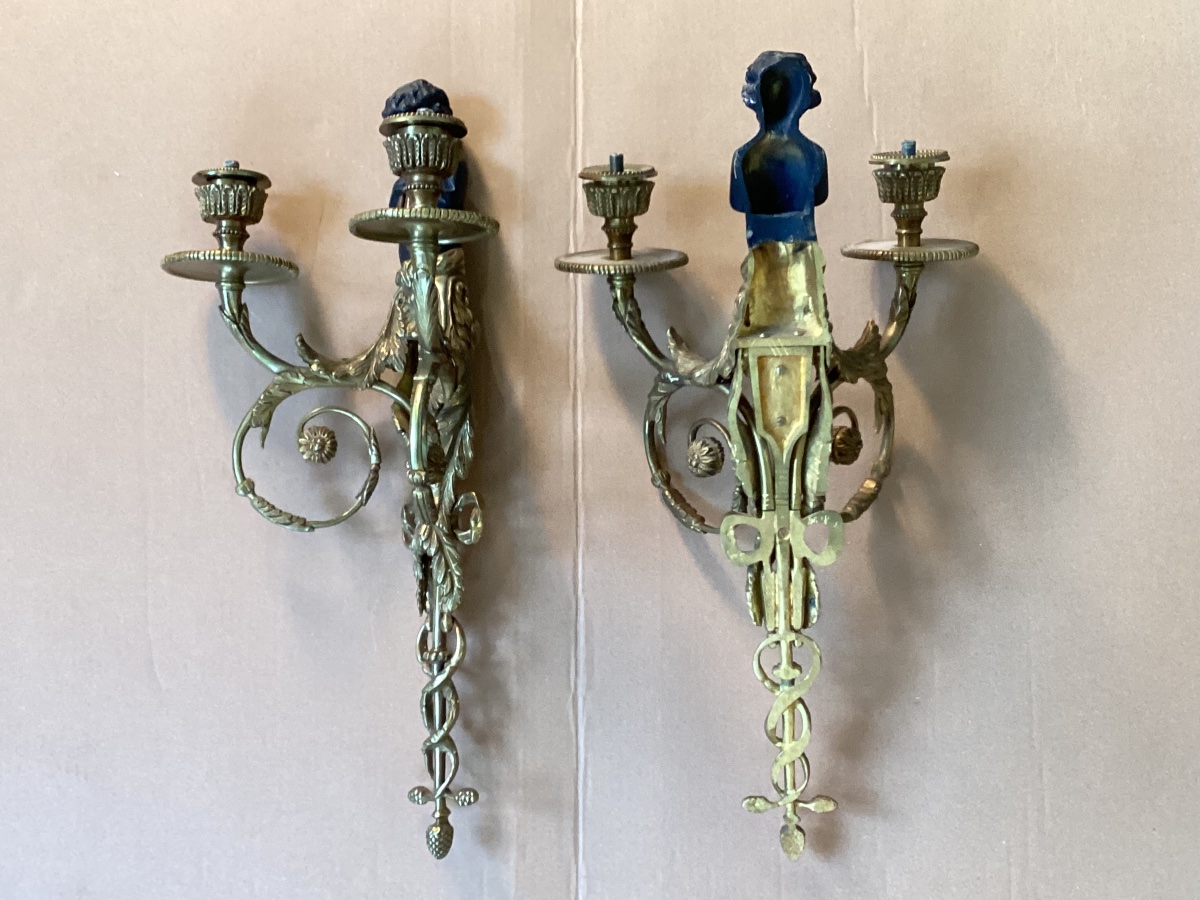 Paire d’appliques Louis XVI -photo-2