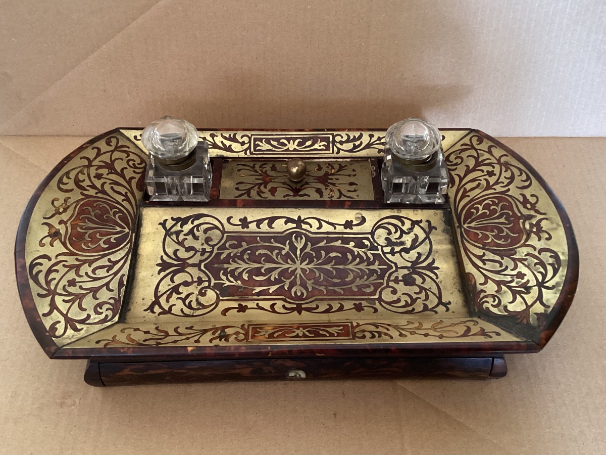 1900 Boulle Inkwell