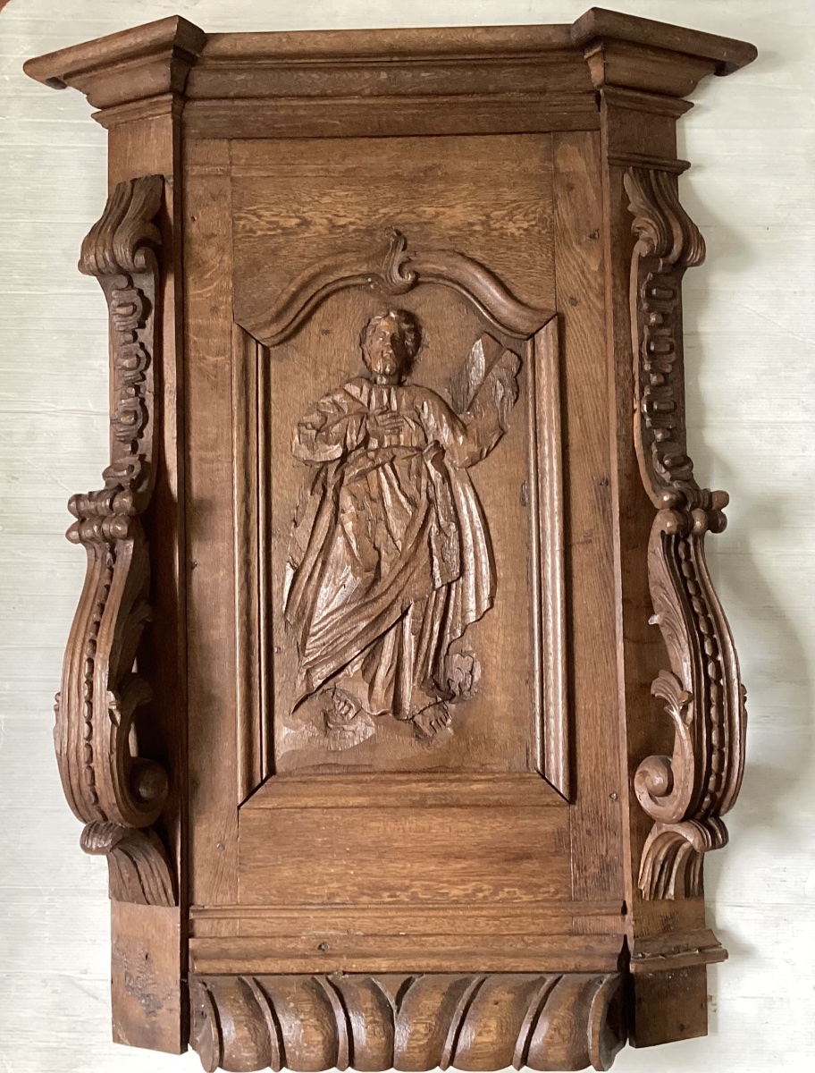 Élément de boiserie d’église