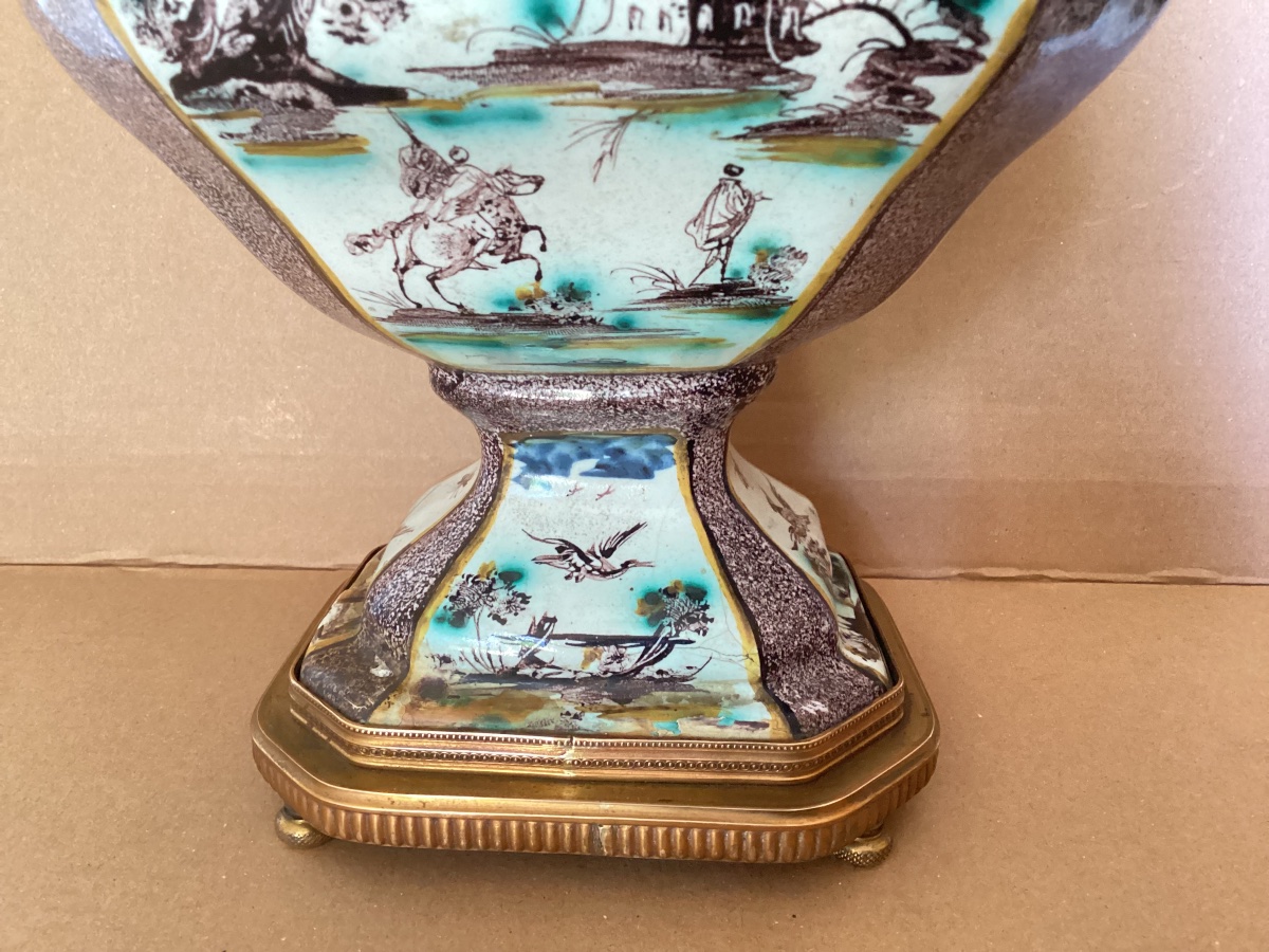 Delft Vase Converted Into A Lamp -photo-3