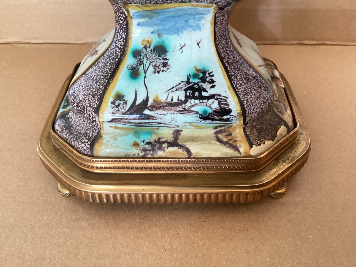 Delft Vase Converted Into A Lamp -photo-4
