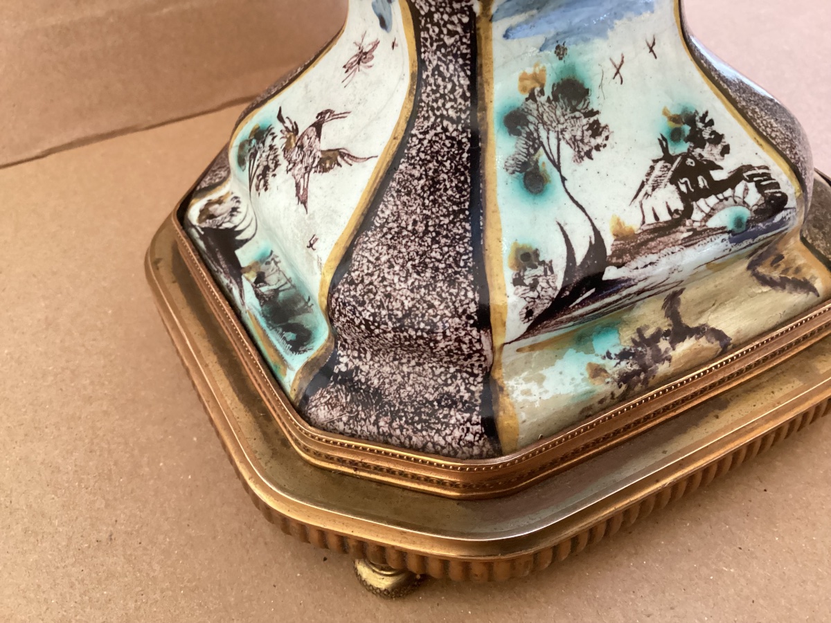 Delft Vase Converted Into A Lamp -photo-6