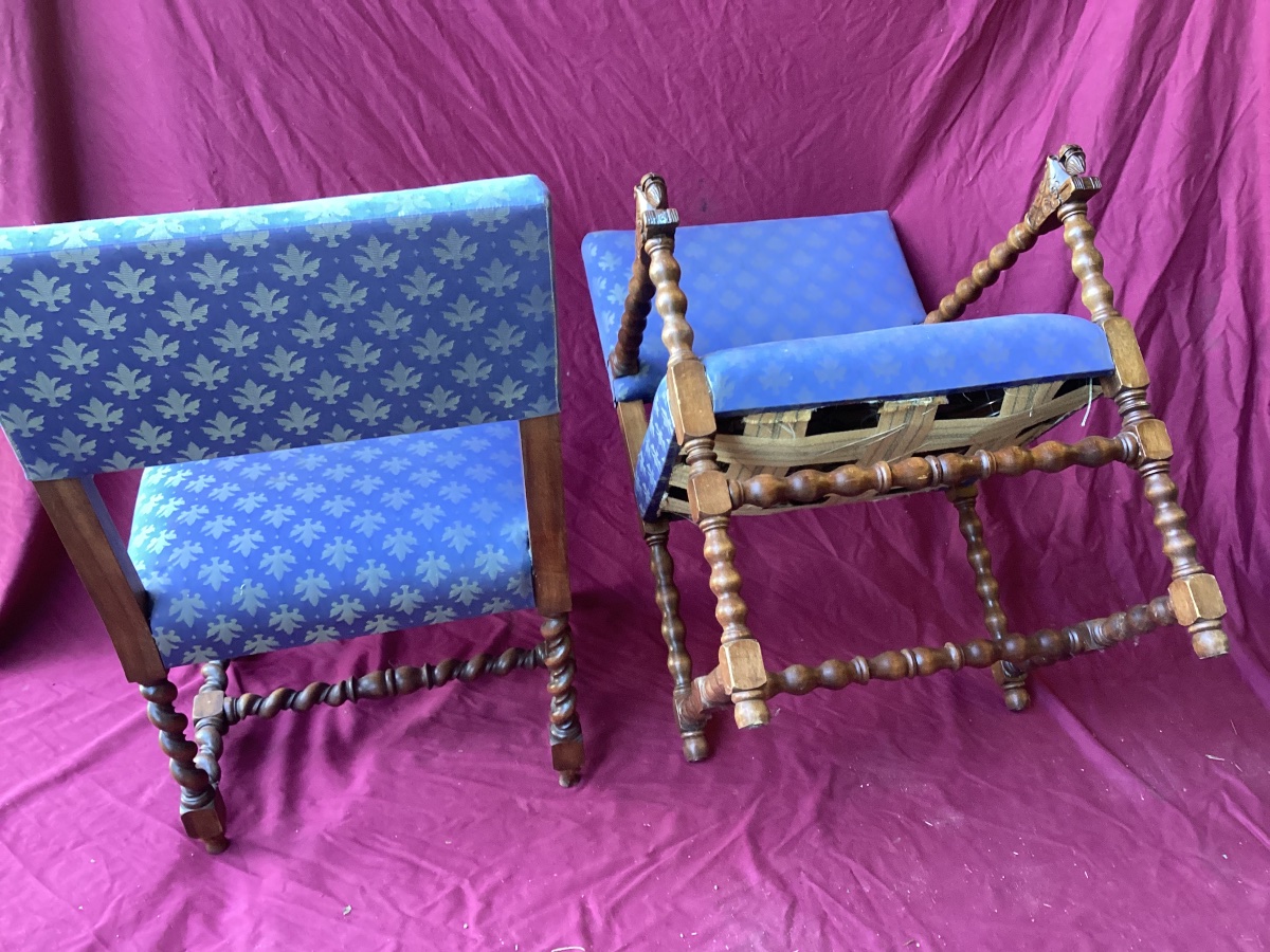 Pair Of Louis XIII Armchairs-photo-5