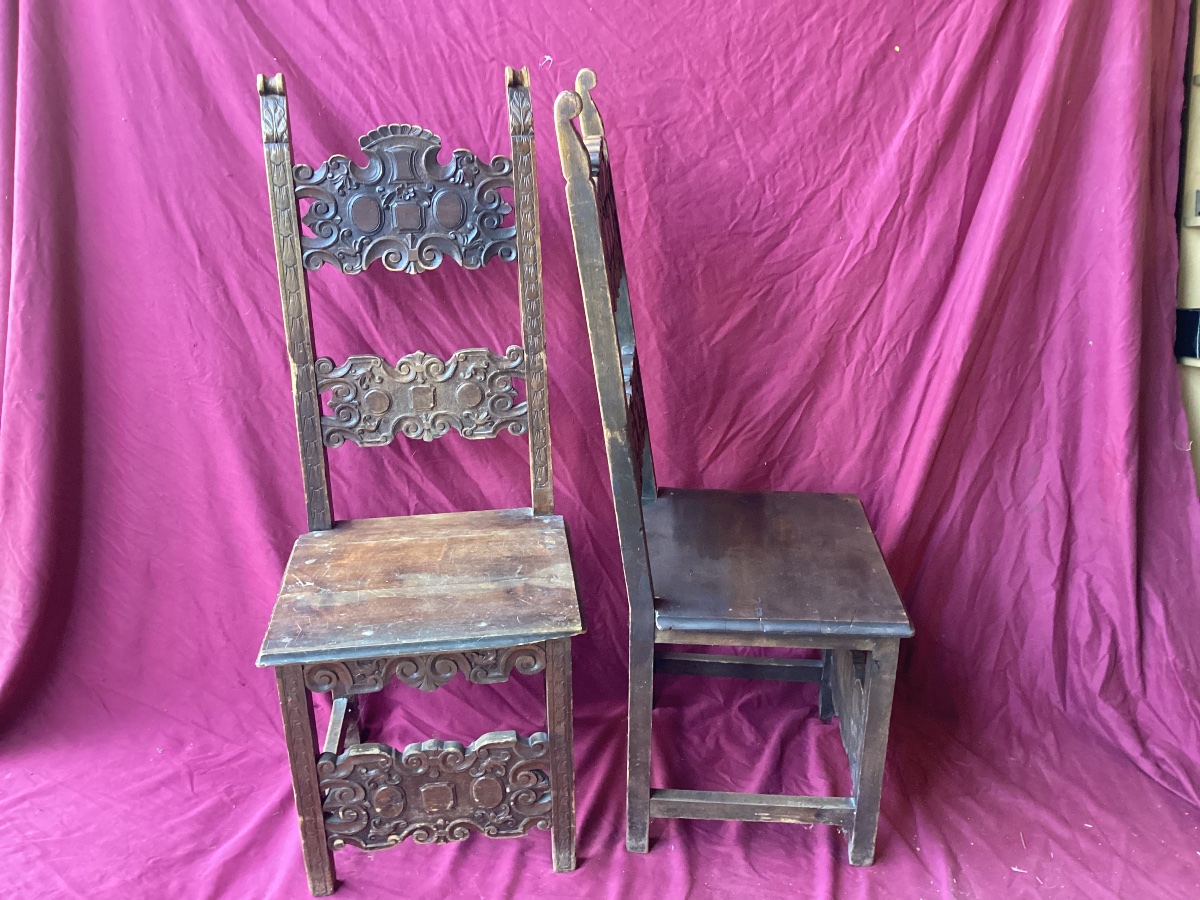 Paire de chaises style 17ème-photo-3