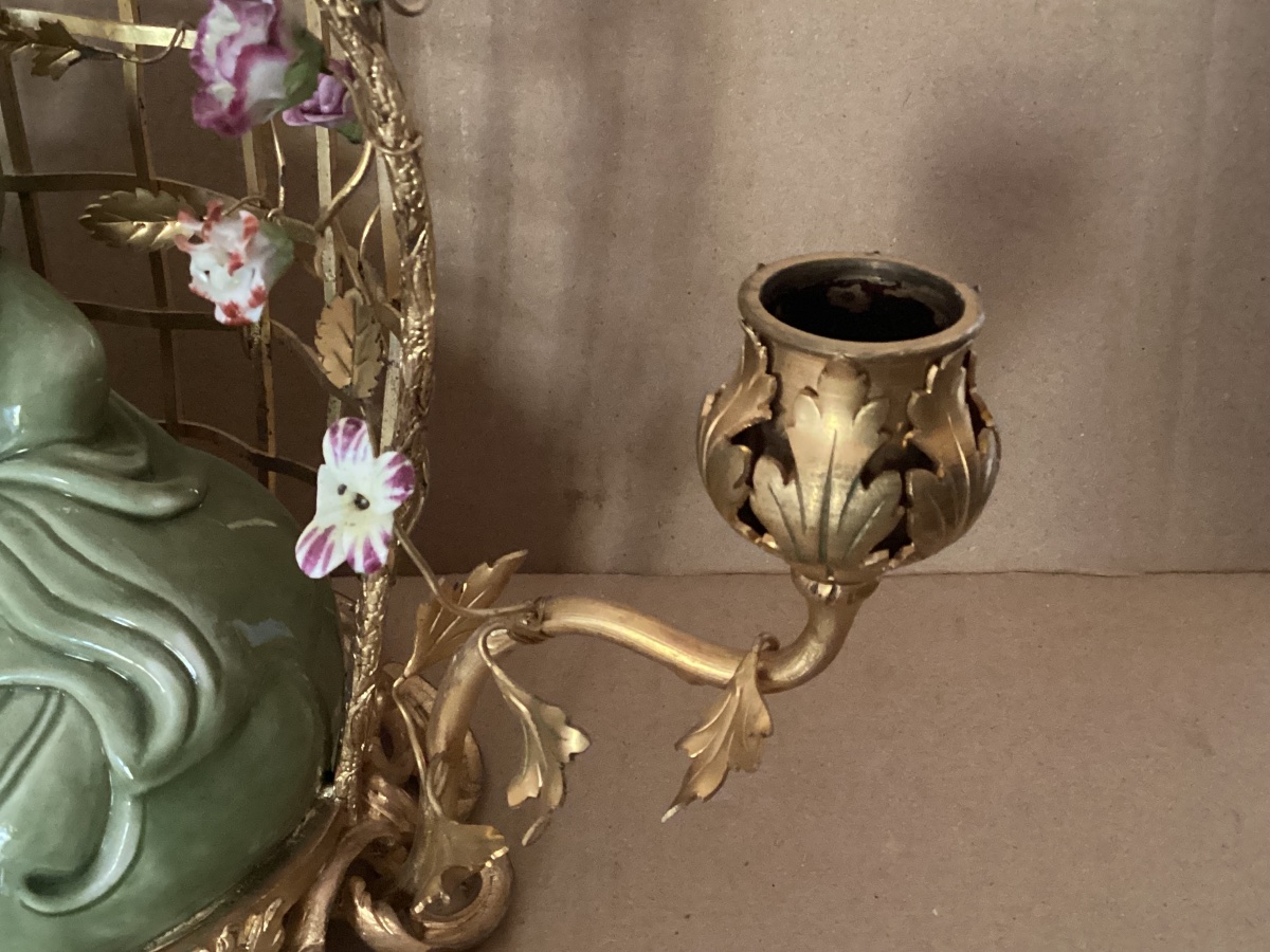 Louis XV Candleholder With Buddha Motif -photo-4