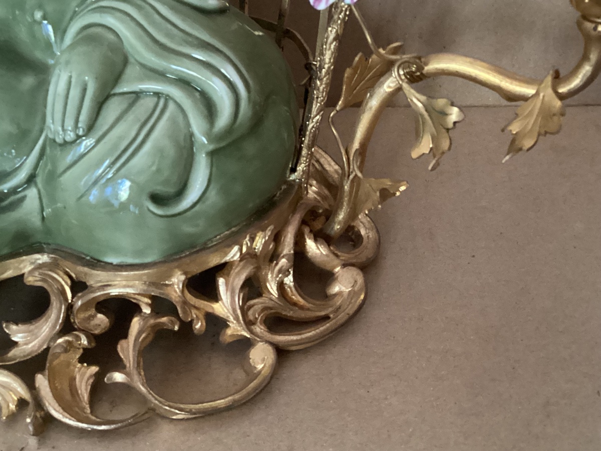 Louis XV Candleholder With Buddha Motif -photo-1