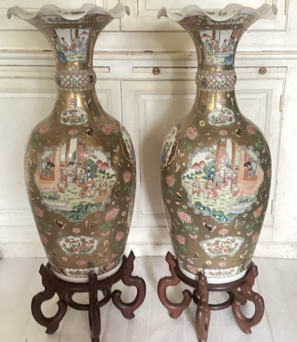 Importante paire de vases chinois 