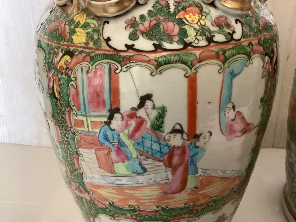 Pair Of 19th-century Canton Vases -photo-4