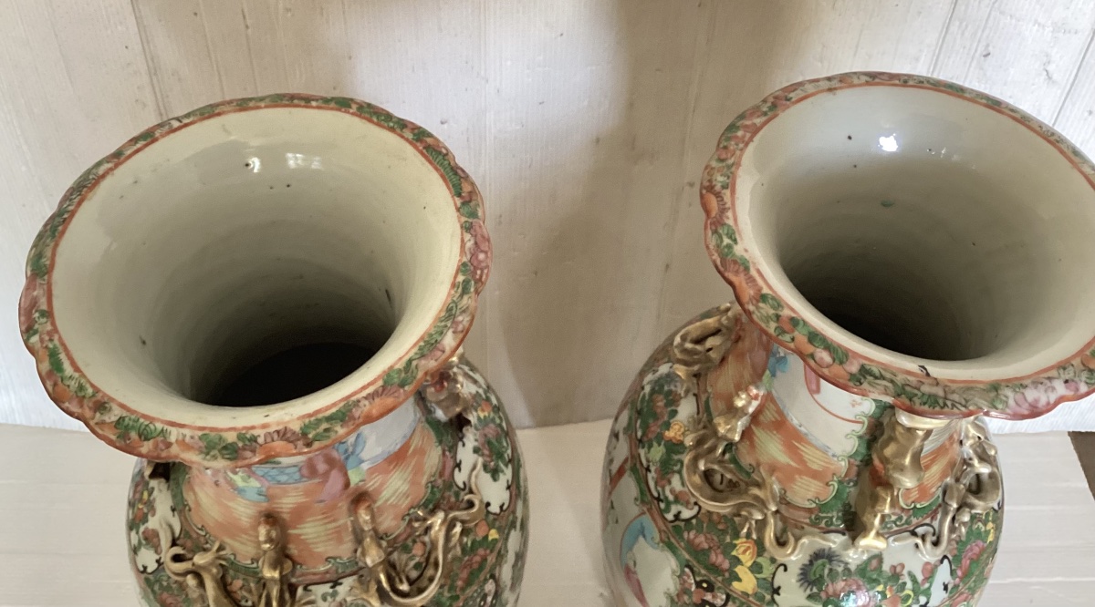 Pair Of 19th-century Canton Vases -photo-6
