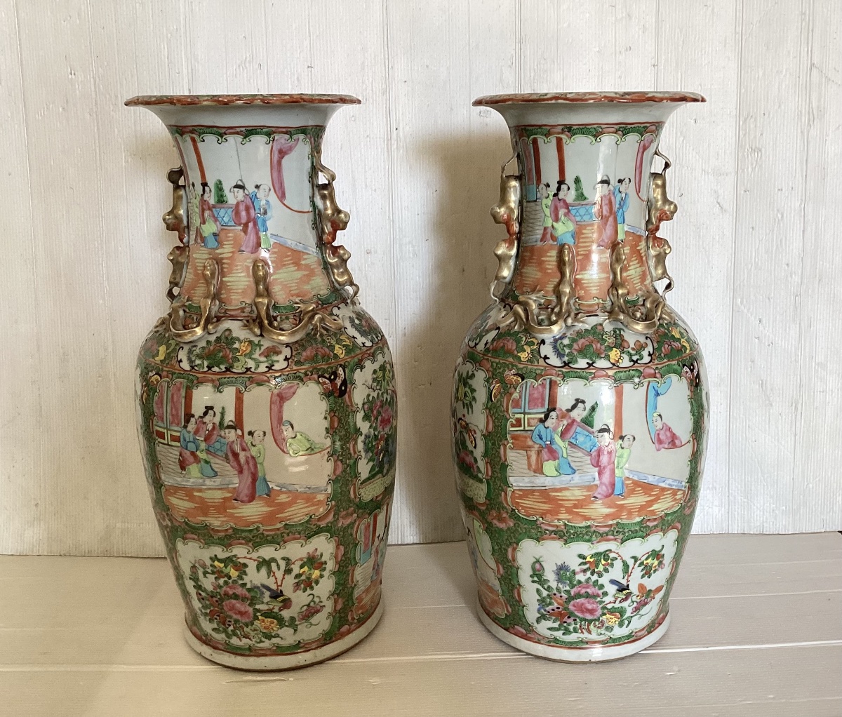 Pair Of 19th-century Canton Vases 