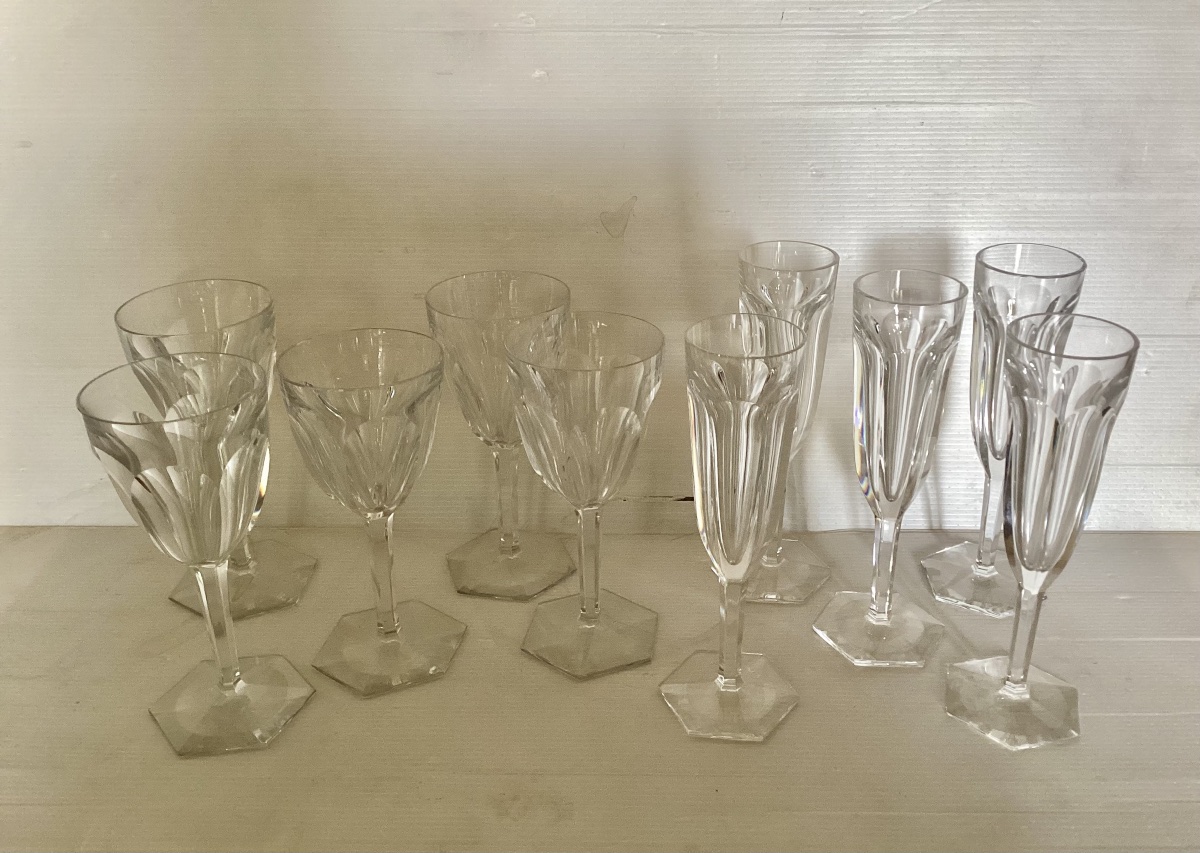 Set Of Ten Baccarat Glasses 