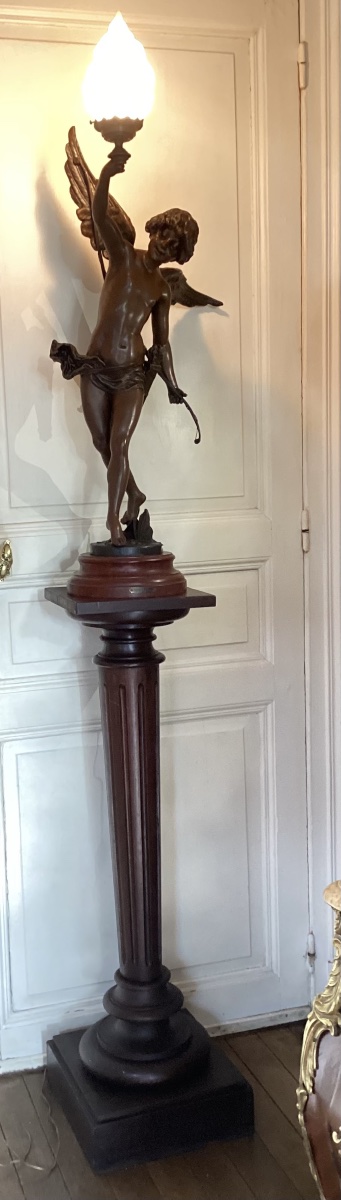 Torchère et sa colonne Nap.III