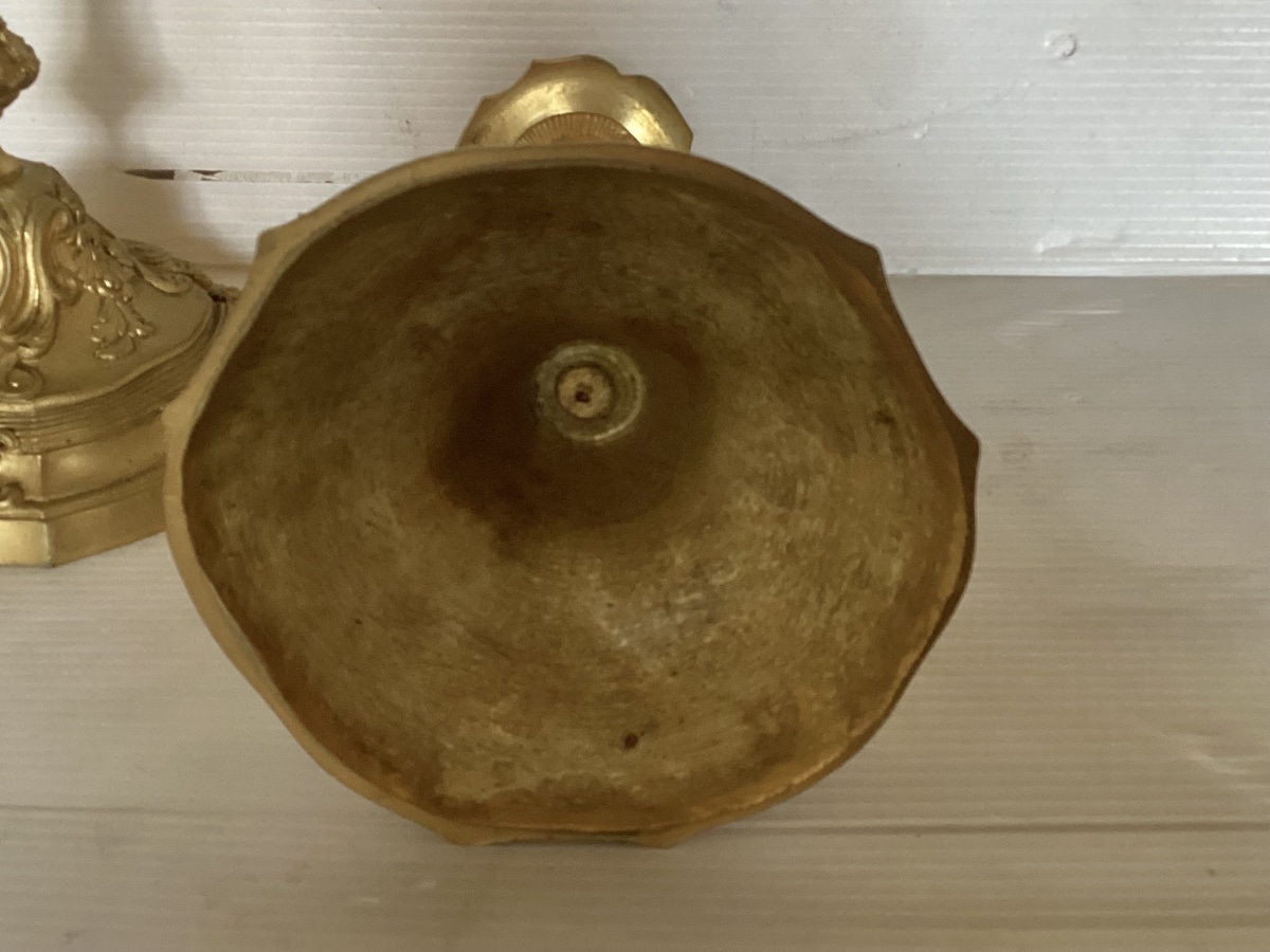 Paire de bougeoirs Louis XV -photo-8