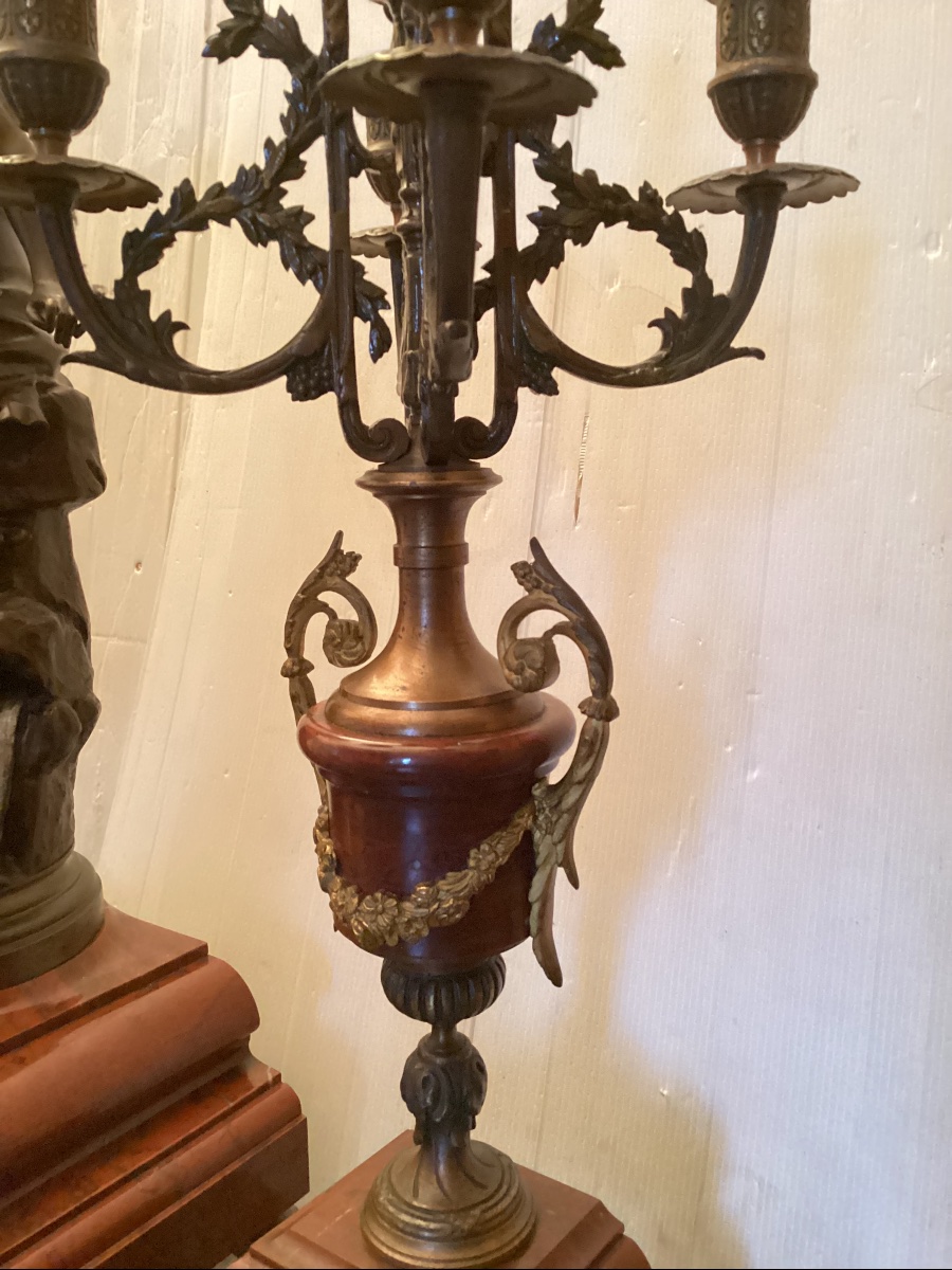 Garniture de cheminée Louis XVI -photo-7