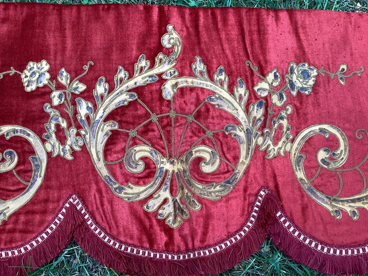 Portière velours rouge Nap.III-photo-4