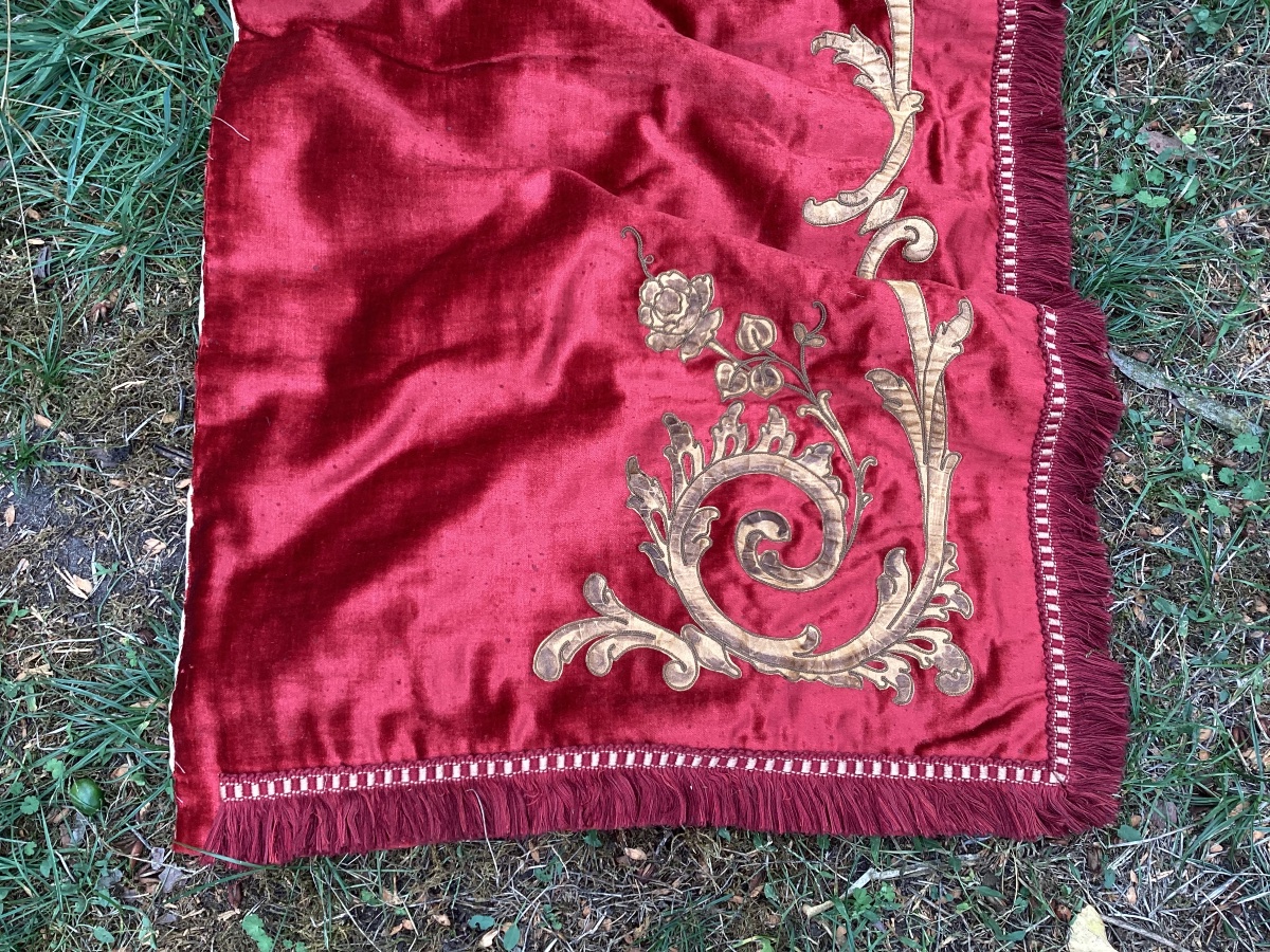 Portière velours rouge Nap.III-photo-1