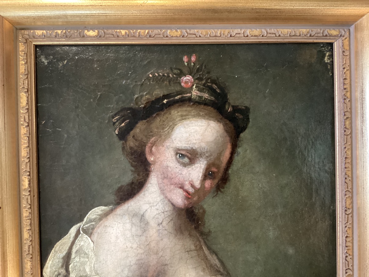Portrait de femme du 17ème attribué à -photo-2
