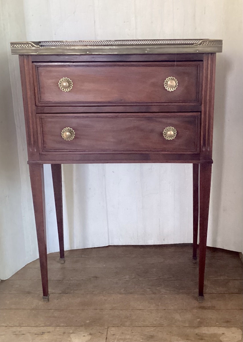 Two-drawer Louis XVI Entryway Chest Of Drawers -photo-2