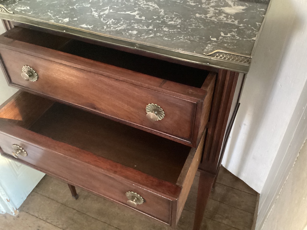 Two-drawer Louis XVI Entryway Chest Of Drawers -photo-4