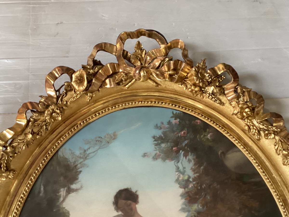 Important 19th-century Signed Pastel-photo-2
