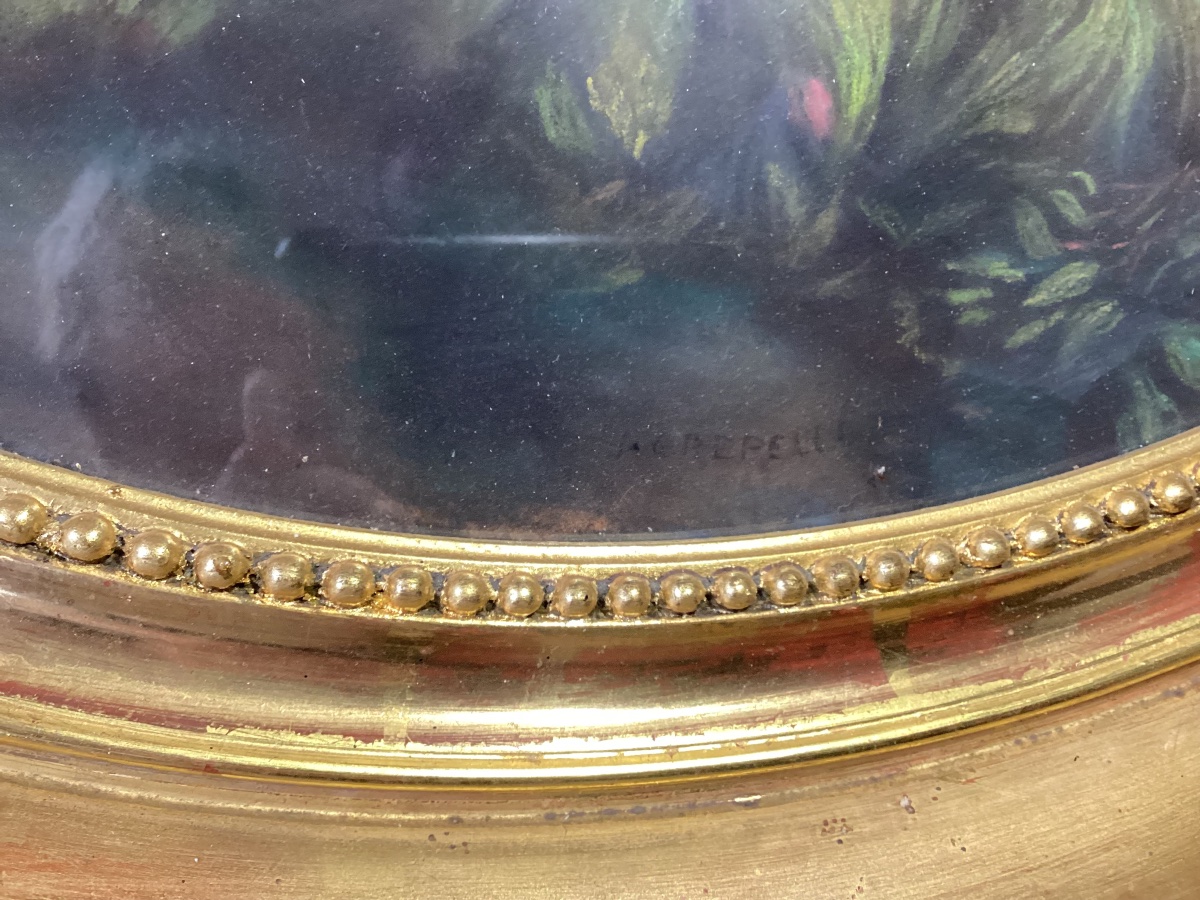 Important 19th-century Signed Pastel-photo-3