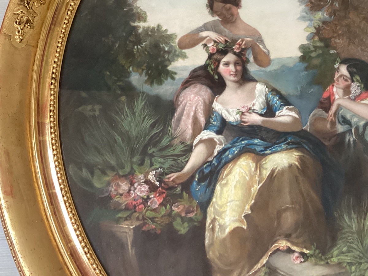 Important 19th-century Signed Pastel-photo-4
