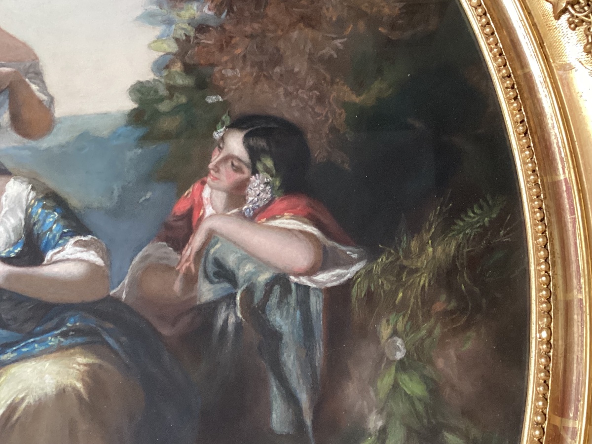 Important 19th-century Signed Pastel-photo-2