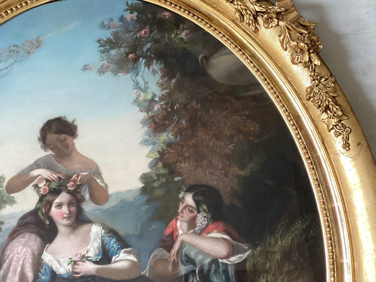 Important 19th-century Signed Pastel-photo-3